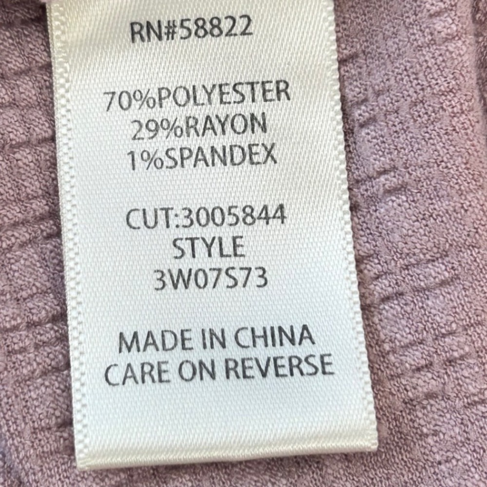 Max Studio London Women 3X Mauve Pink Slub Knit Balloon Sleeve Blouse NWT - Picture 2 of 8